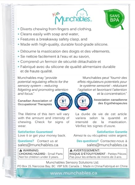 Munchables Munchables Sensory Bubble Popper Chew Necklace and Fidget Toy for Kids and Adults in Wavy Purple - View 7 of 7