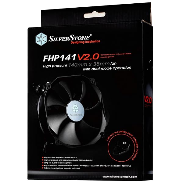 SilverStone SilverStone Technology FHP141 140mm Fan for CPU Cooler and Computer Cases Efficient Cooling Solution - View 2 of 8