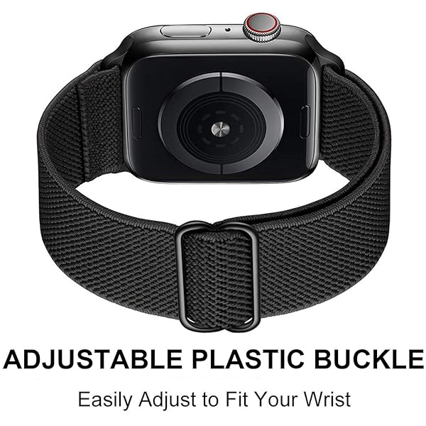 ShuYo ShuYo Adjustable Soft Solo Loop Bands for Apple Watch 38mm-45mm | Woven Elastic Sport Bands for iWatch Series SE/8/7/6/5/4/3/2/1 - View 4 of 7