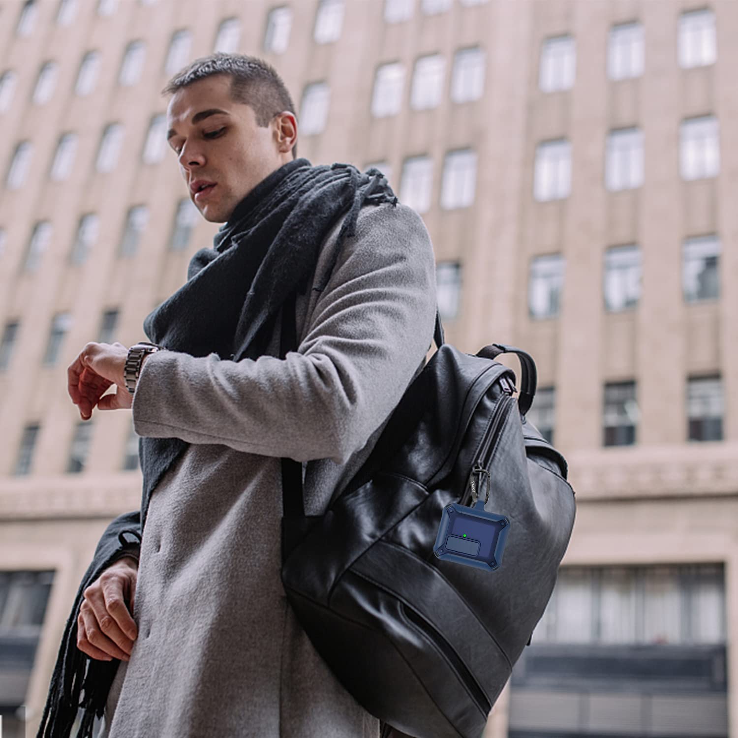 valkit Valkit Airpods Case Cover for Men Military Armor Full-Body Shockproof Protective Case with Keychain for AirPod 1 and 2 - View 7 of 7