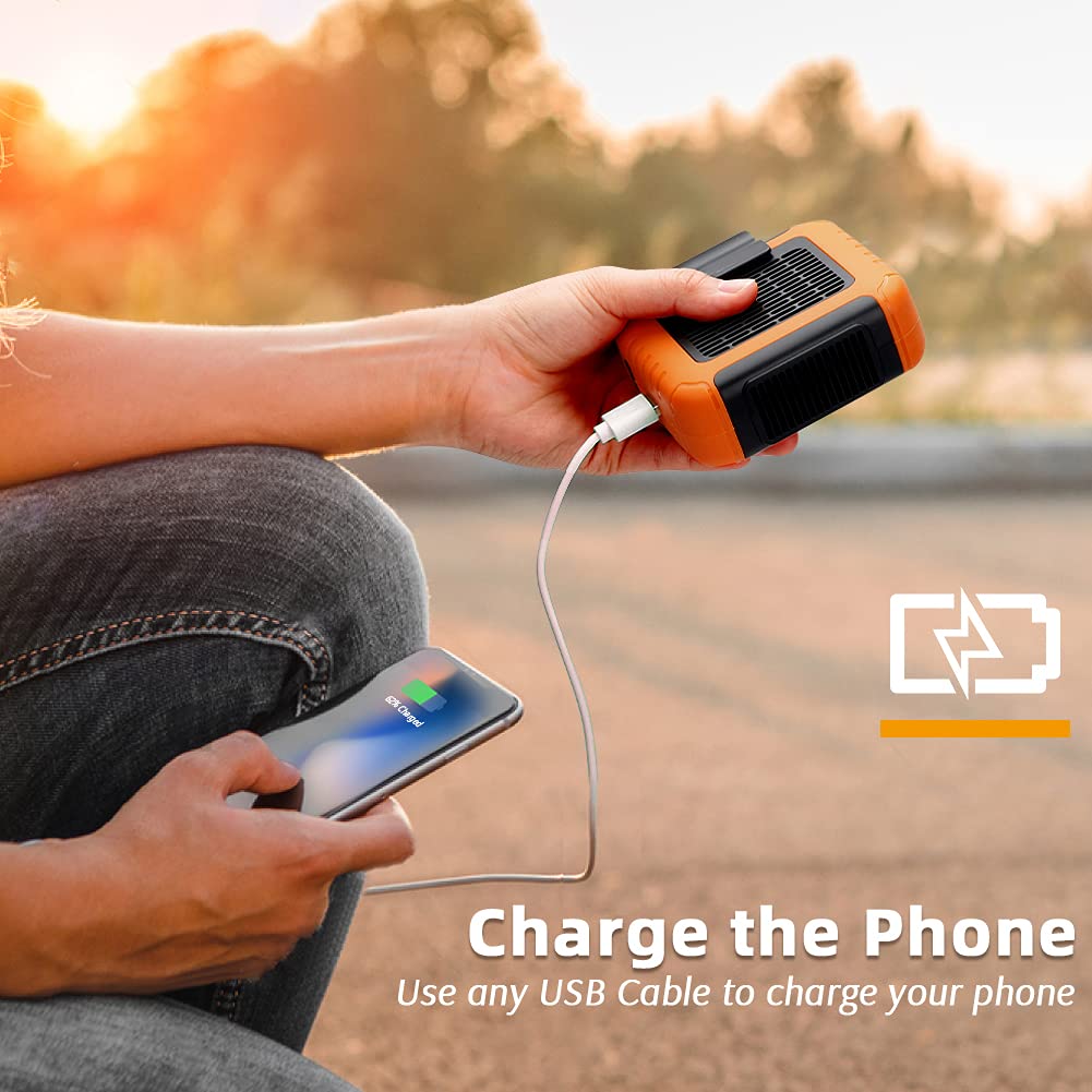 SLENPET 6000mAh Portable Waist Clip Fan with 23H Working Time, 6200RPM Strong Airflow, 3 Speeds, Rechargeable Battery Operated Personal Hands-free - View 4 of 7