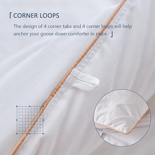 zzlamb ZZLamb Breathable Comforter for Hot Sleepers Lightweight Down Feather Duvet Insert Summer Weight Cooling Blanket King Size 90x90 White - View 6 of 7