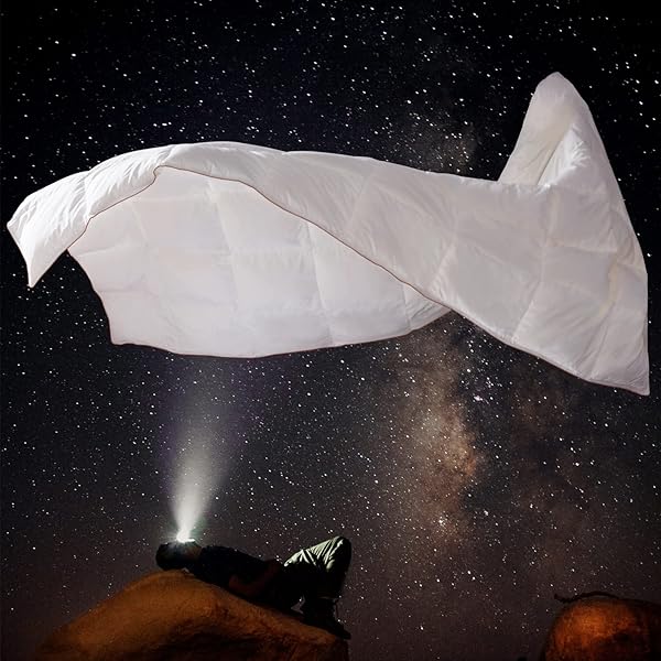 zzlamb ZZLamb Breathable Comforter for Hot Sleepers Lightweight Down Feather Duvet Insert Summer Weight Cooling Blanket King Size 90x90 White