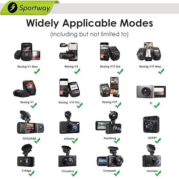 Sportway Sportway S40 Dash Cam Suction Mount (3rd Gen) with10pcs 360 Rotating Joints Compatible for Rexing, Old Shark, Yi, TOGUARD, Compark, Kingslim, Crosstour and Most Dash Cameras, DVR, GPS - View 6 of 10