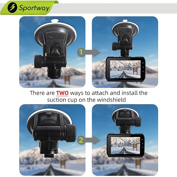 Sportway Sportway S40 Dash Cam Suction Mount (3rd Gen) with10pcs 360 Rotating Joints Compatible for Rexing, Old Shark, Yi, TOGUARD, Compark, Kingslim, Crosstour and Most Dash Cameras, DVR, GPS - View 7 of 10