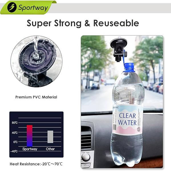 Sportway Sportway S40 Dash Cam Suction Mount (3rd Gen) with10pcs 360 Rotating Joints Compatible for Rexing, Old Shark, Yi, TOGUARD, Compark, Kingslim, Crosstour and Most Dash Cameras, DVR, GPS - View 10 of 10