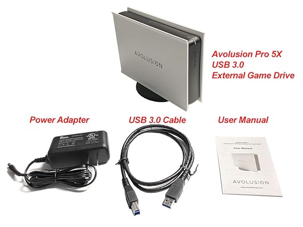 Avolusion Avolusion PRO-5X 3TB USB 3.0 External Gaming Hard Drive for PS5 Console White 2 Year Warranty - View 6 of 10