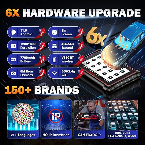 Autel Autel MaxiCOM MK900BT: 2025 Bidirectional Diagnostic Tool with 3000+ Tests & All System Coverage - View 11 of 11