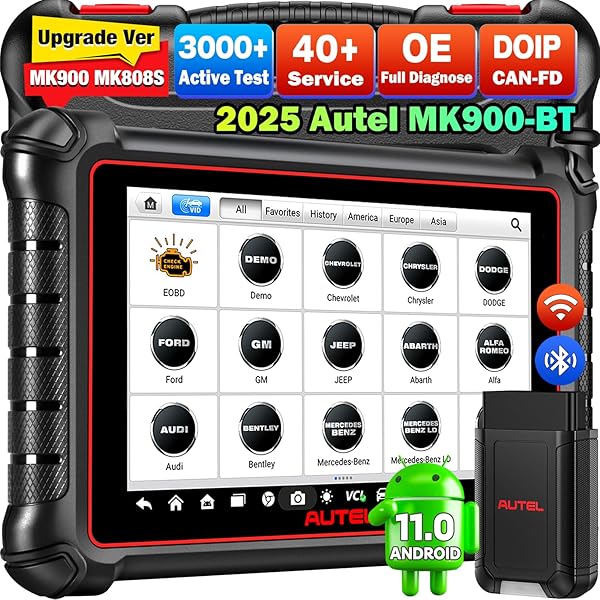 Autel Autel MaxiCOM MK900BT: 2025 Bidirectional Diagnostic Tool with 3000+ Tests & All System Coverage - View 2 of 11