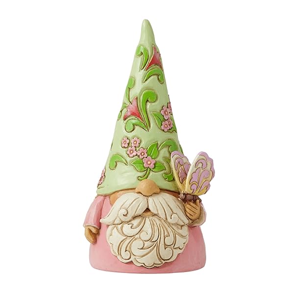 Enesco Enesco Jim Shore Heartwood Creek Gnome Figurine - 5.25 Inch Colorful Butterfly Design