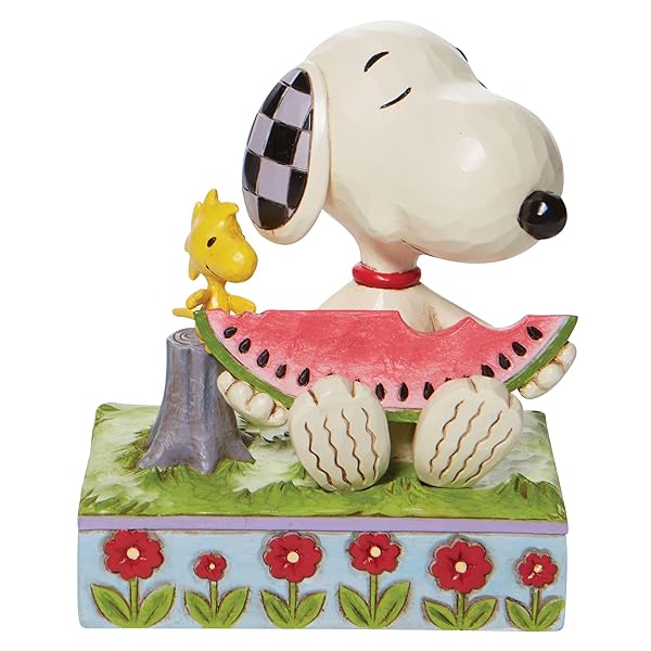 Enesco Enesco Peanuts Jim Shore Snoopy Watermelon Figurine - 4.625 Inch Collectible