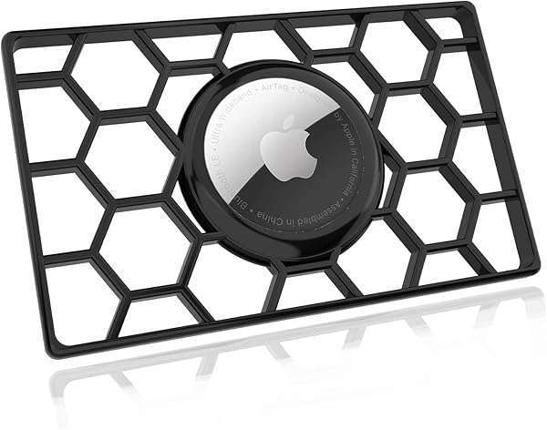 HLHGR HLHGR Slim Wallet Case for AirTag - Thin Card Holder for Purse & Handbag (Black) - View 3 of 7