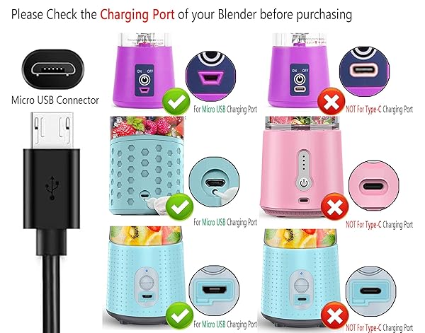 Boda PopBabies Supkitdin Aoozi Portable Blender Charger Cord USB Charging Cable for Easy Blender Use - View 4 of 7