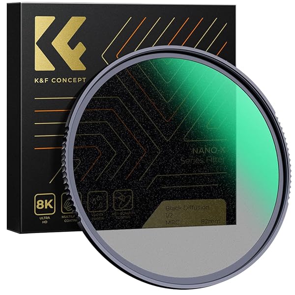 K&F CONCEPT K&F Concept 55mm Black Soft Diffusion Filter Cinebloom Effect Waterproof Scratch Resistant Multi-Layer Coated Camera Lens Accessory