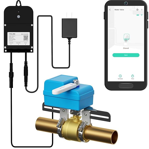 YoLink YoLink Smart Water Valve Controller: Easy DIY Installation, Remote Control & Alexa/Google Assistant Compatible
