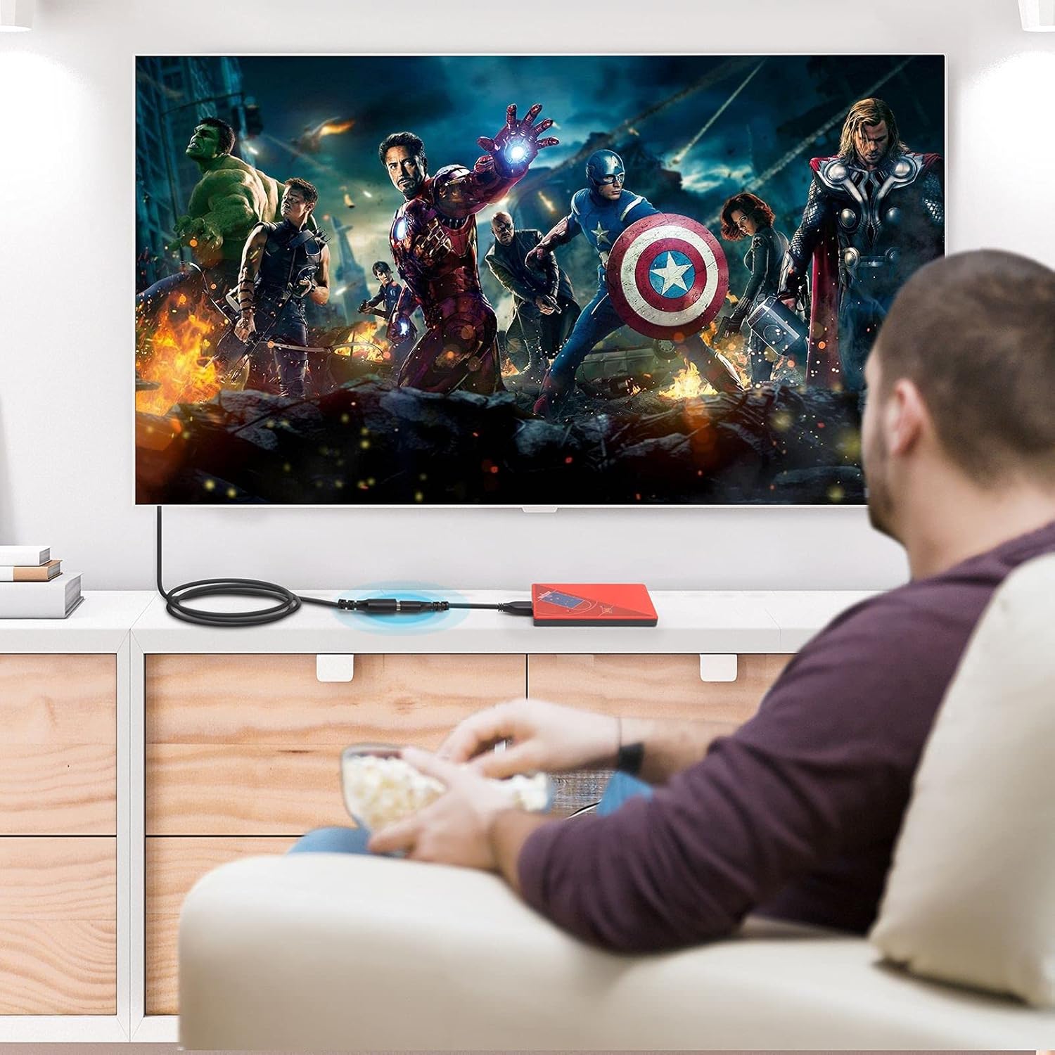 Conable USB 3.0 Active Extension Cable 35 Feet Type-A Male to Female Extender with Signal Boosters for Printer Xbox Webcam VR Hard Drive and More - View 7 of 9