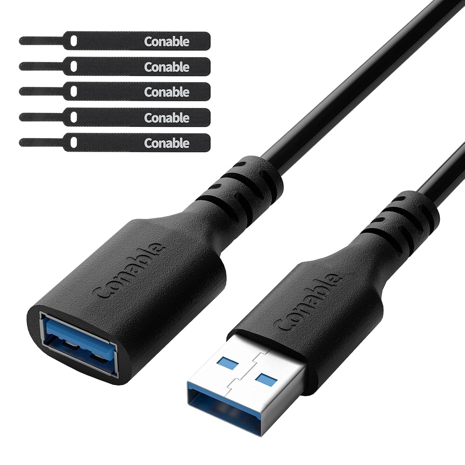 Conable USB 3.0 Active Extension Cable 35 Feet Type-A Male to Female Extender with Signal Boosters for Printer Xbox Webcam VR Hard Drive and More - View 8 of 9