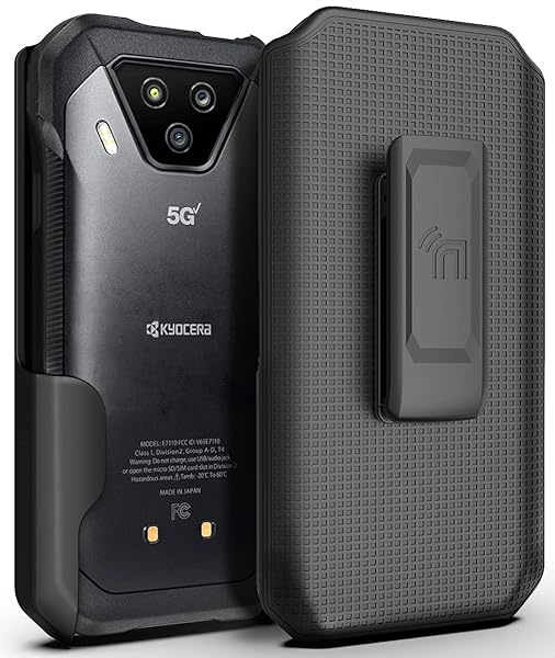 Nakedcellphone Secure Click Belt Clip Holster for Kyocera DuraForce Ultra 5G UW - Nakedcellphone Anchor Lock Edition - View 5 of 9