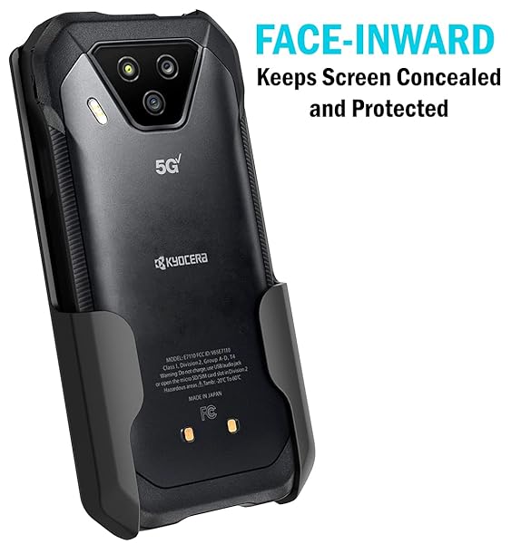 Nakedcellphone Secure Click Belt Clip Holster for Kyocera DuraForce Ultra 5G UW - Nakedcellphone Anchor Lock Edition - View 7 of 9