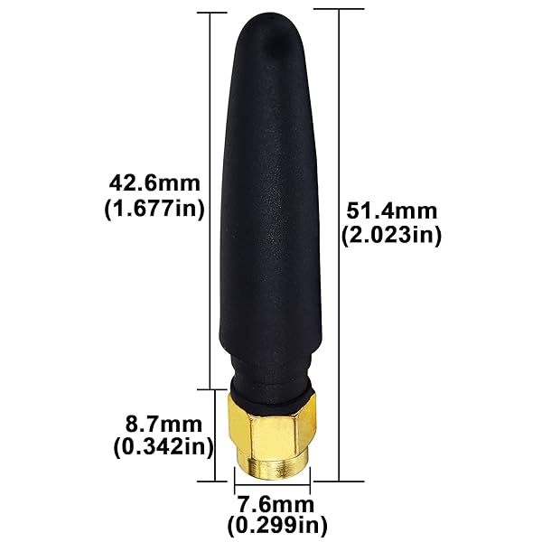 Boobrie BOOBRIE 2-Pack Mini WiFi Antenna 2.4GHz 2dBi Omni Directional SMA Male Signal Booster for Wireless Router PC Bluetooth Network Receive - View 6 of 8