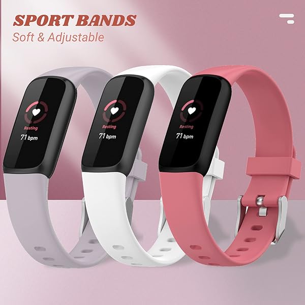 E ECSEM Replacement Band for Fitbit Luxe Waterproof Silicone Adjustable Quick Release Sport Watch Band Breathable Wristband - View 5 of 8