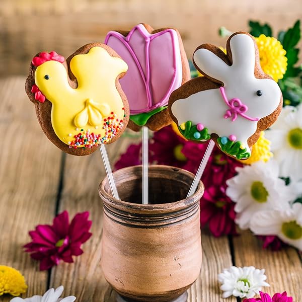 LSYGXYZ LSYGXYZ 50 Pieces Clear Acrylic Lollipop Sticks for Cake Pops Candy Dessert Chocolate Handmade DIY 8 Inch 3mm Diameter - View 7 of 8