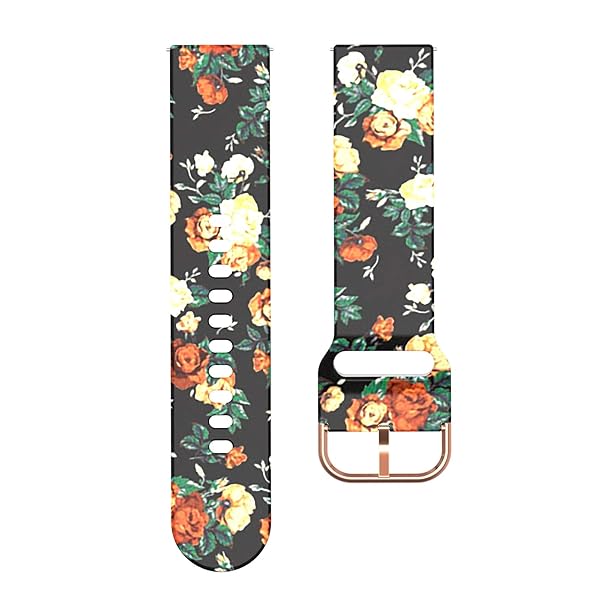 RuenTech 3 Pack Soft Silicone Smart Watch Bands Compatible with Willful SW020 ID205 SW021 ID205L SW025 ID205S Leopard Pink Flower Patterns - View 5 of 8