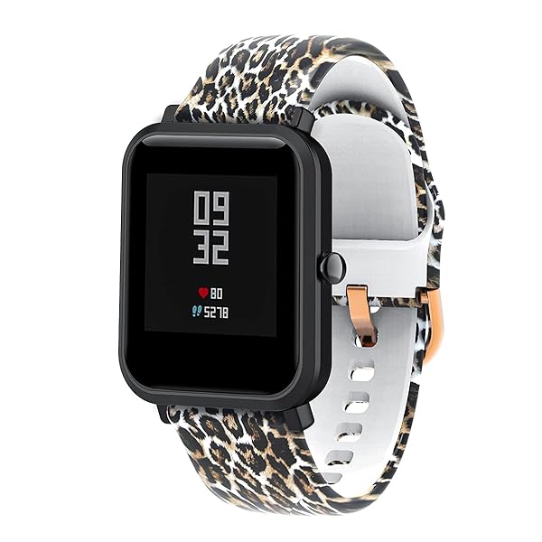 RuenTech 3 Pack Soft Silicone Smart Watch Bands Compatible with Willful SW020 ID205 SW021 ID205L SW025 ID205S Leopard Pink Flower Patterns - View 6 of 8