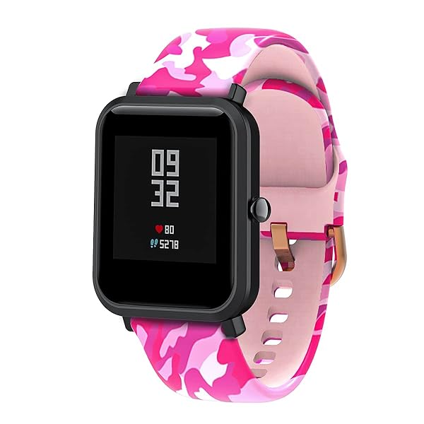 RuenTech 3 Pack Soft Silicone Smart Watch Bands Compatible with Willful SW020 ID205 SW021 ID205L SW025 ID205S Leopard Pink Flower Patterns - View 7 of 8