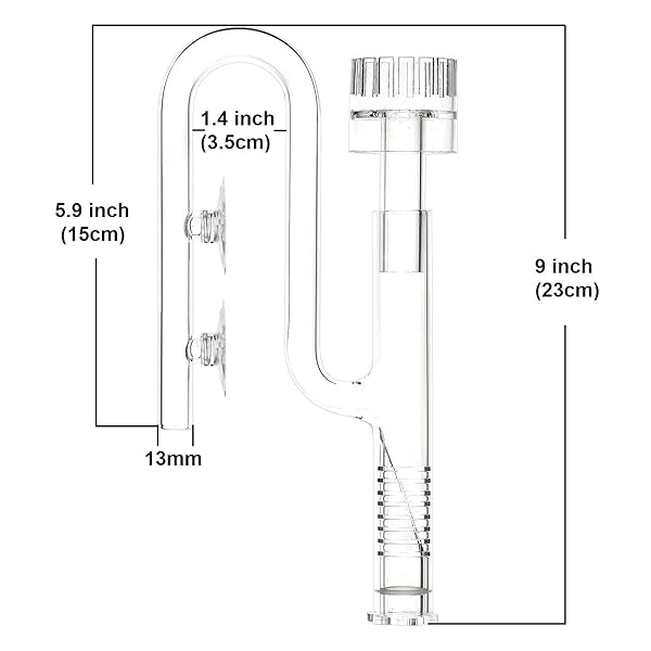 JARDLI JARDLI Mini Lily Pipe Inflow with Surface Skimmer for Nano Aquarium 13mm for 12/16mm tubing - View 3 of 5
