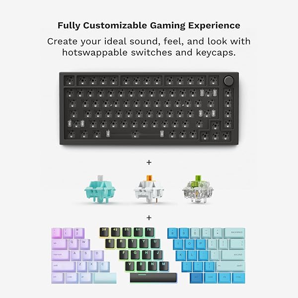 GLORIOUS Glorious GMMK PRO 75% Barebones Keyboard: Customizable RGB TKL Gaming Frame, 5-Pin Switch Support - View 7 of 11