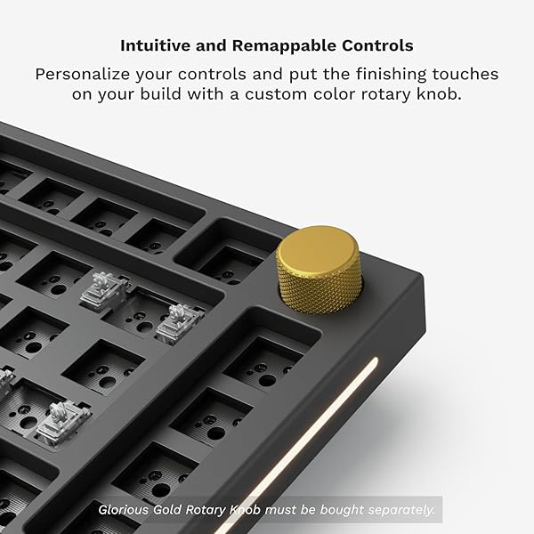 GLORIOUS Glorious GMMK PRO 75% Barebones Keyboard: Customizable RGB TKL Gaming Frame, 5-Pin Switch Support - View 10 of 11