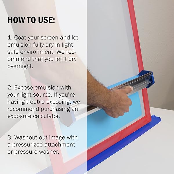 Screen Print Direct Ecotex WR Blue Screen Printing Emulsion Quart 32oz Diazo Required Photo Emulsion for Silk Screens and Fabric Water Based Ink - View 6 of 7