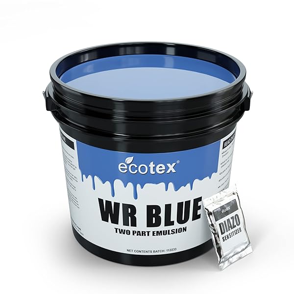 Screen Print Direct Ecotex WR Blue Screen Printing Emulsion Quart 32oz Diazo Required Photo Emulsion for Silk Screens and Fabric Water Based Ink - View 2 of 7