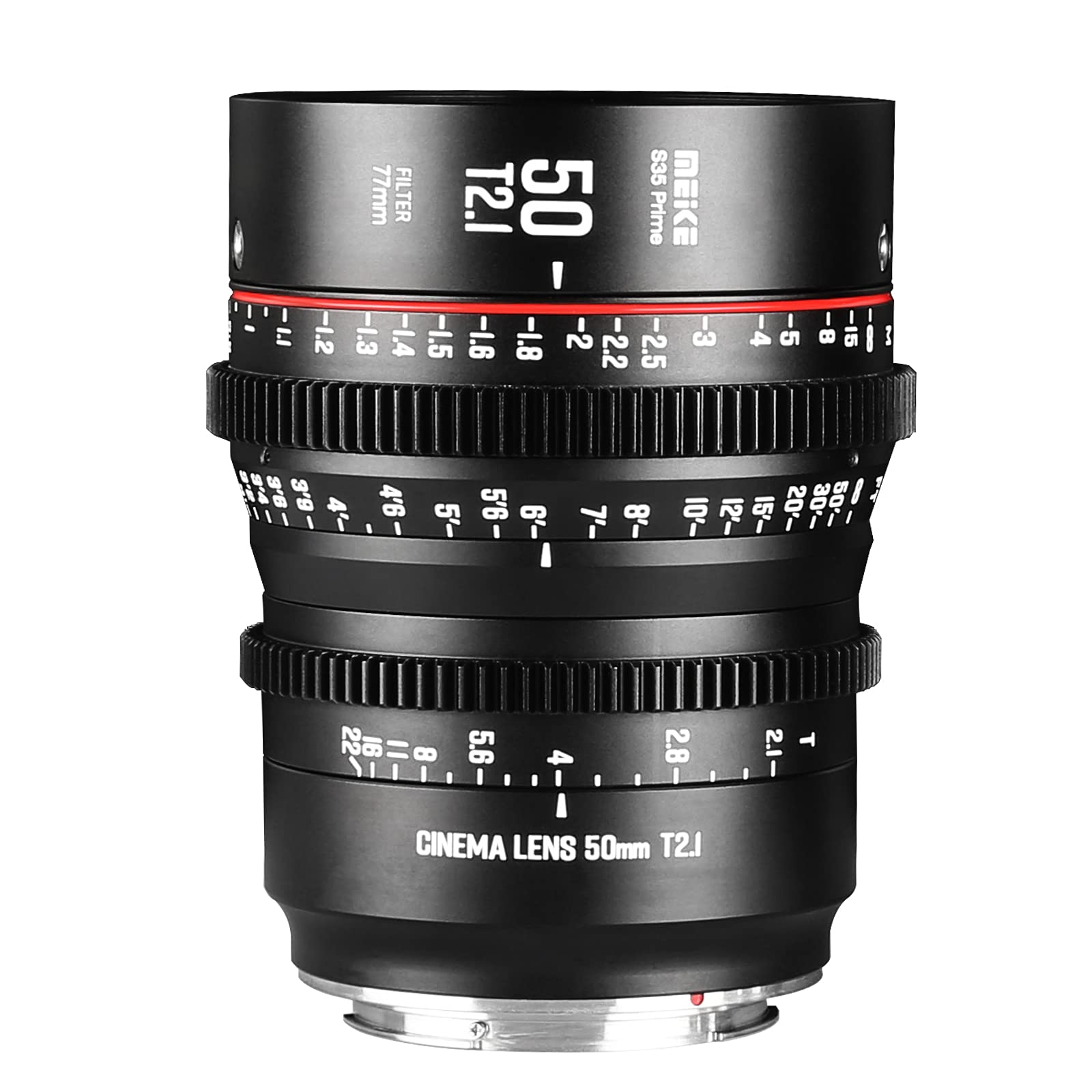 Meike 50mm T2.1 S35 Cinema Lens for Canon EF & Zcam E2-S6 - Perfect for C100, C200, C300 Mark II/III