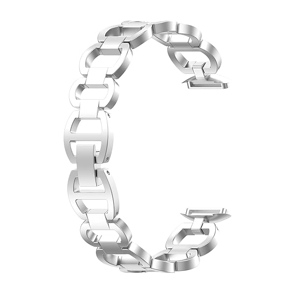 Chofit Chofit Metal Replacement Bands for Fitbit Luxe Adjustable Stainless Steel Wristband Bracelet Strap for Men and Women Silver - View 4 of 6