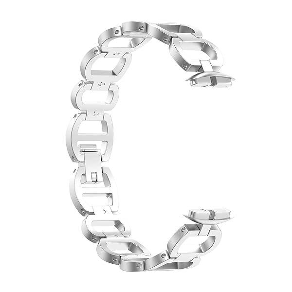 Chofit Chofit Metal Replacement Bands for Fitbit Luxe Adjustable Stainless Steel Wristband Bracelet Strap for Men and Women Silver - View 5 of 6