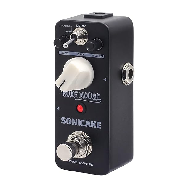 SONICAKE SONICAKE Dark Mouse Distortion Pedal: Classic & Fuzzy Modes for Electric Guitar - True Bypass Rude Mouse