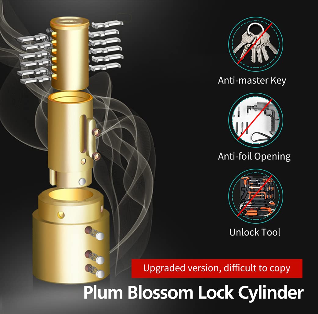 RUBY.Q Alarm Disc Lock Set 2pcs Brake Lock Anti-Theft Waterproof 110 dB 7mm Pin with 5ft Reminder Cable for Motorcycles Bike Scooter Black Red - View 4 of 7