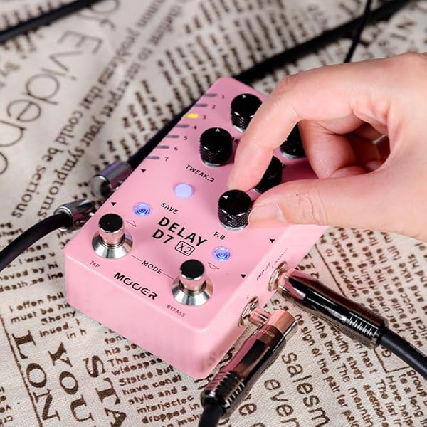 MOOER MOOER Guitar Delay Pedal 14 Types Vintage and Modern Effects Classic Analog Tape Experimental Low-Bit Galaxy and Pingpong - View 4 of 9