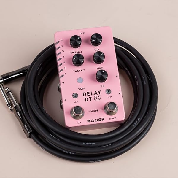 MOOER MOOER Guitar Delay Pedal 14 Types Vintage and Modern Effects Classic Analog Tape Experimental Low-Bit Galaxy and Pingpong - View 6 of 9