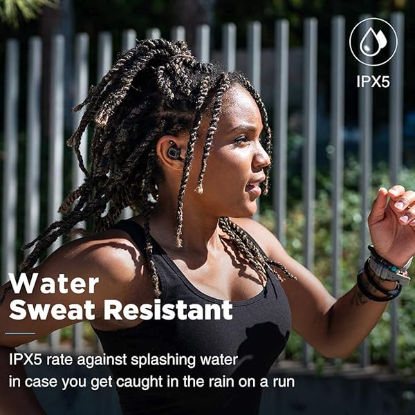 Qisebin Qisebin Wireless Earbuds True Wireless Bluetooth Headphones with Microphone Extra Bass 36H Playtime for Workout Charging Case Black - View 9 of 9