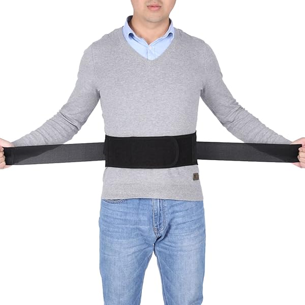ANGGREK ANGGREK Self-Heating Waist Support Belt for Lumbar Support and Lower Back Pain Relief Black Back Brace