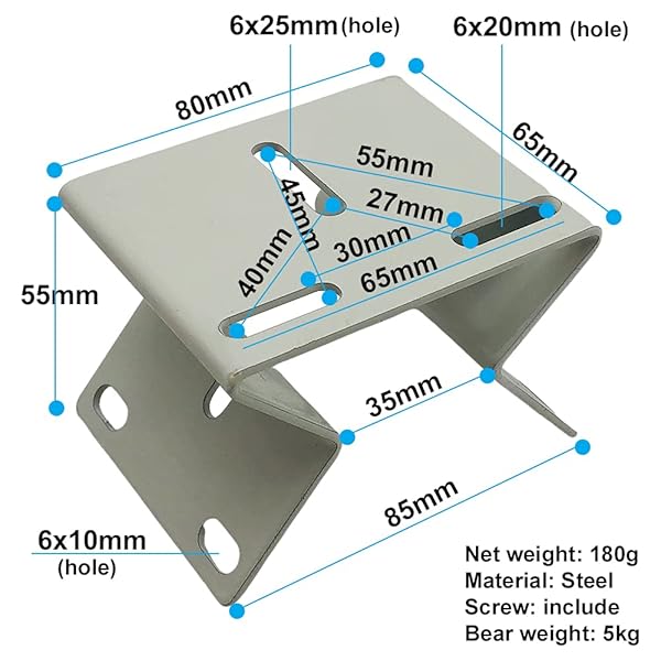 OwlCat Durable Corner Mount Metal Bracket for CCTV Cameras - Right Angle Holder Adapter - View 4 of 11