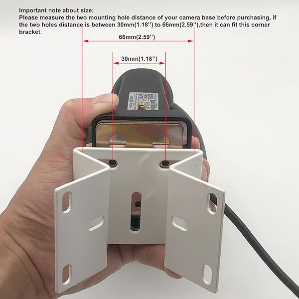OwlCat Durable Corner Mount Metal Bracket for CCTV Cameras - Right Angle Holder Adapter - View 5 of 11