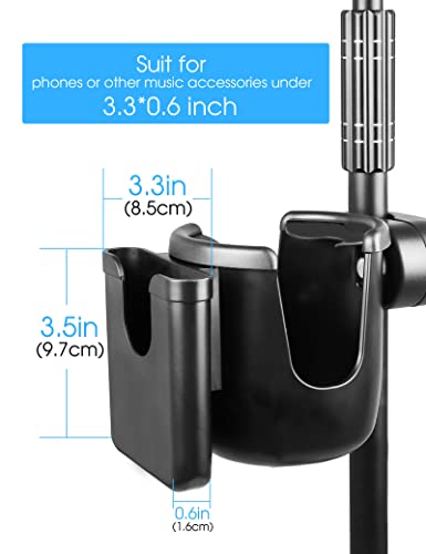 Mr.Power Mr Power Mic Stand Cup Holder with Phone Holder Universal 2 in 1 Bottle Holder for Music Stand and Boom - View 5 of 9