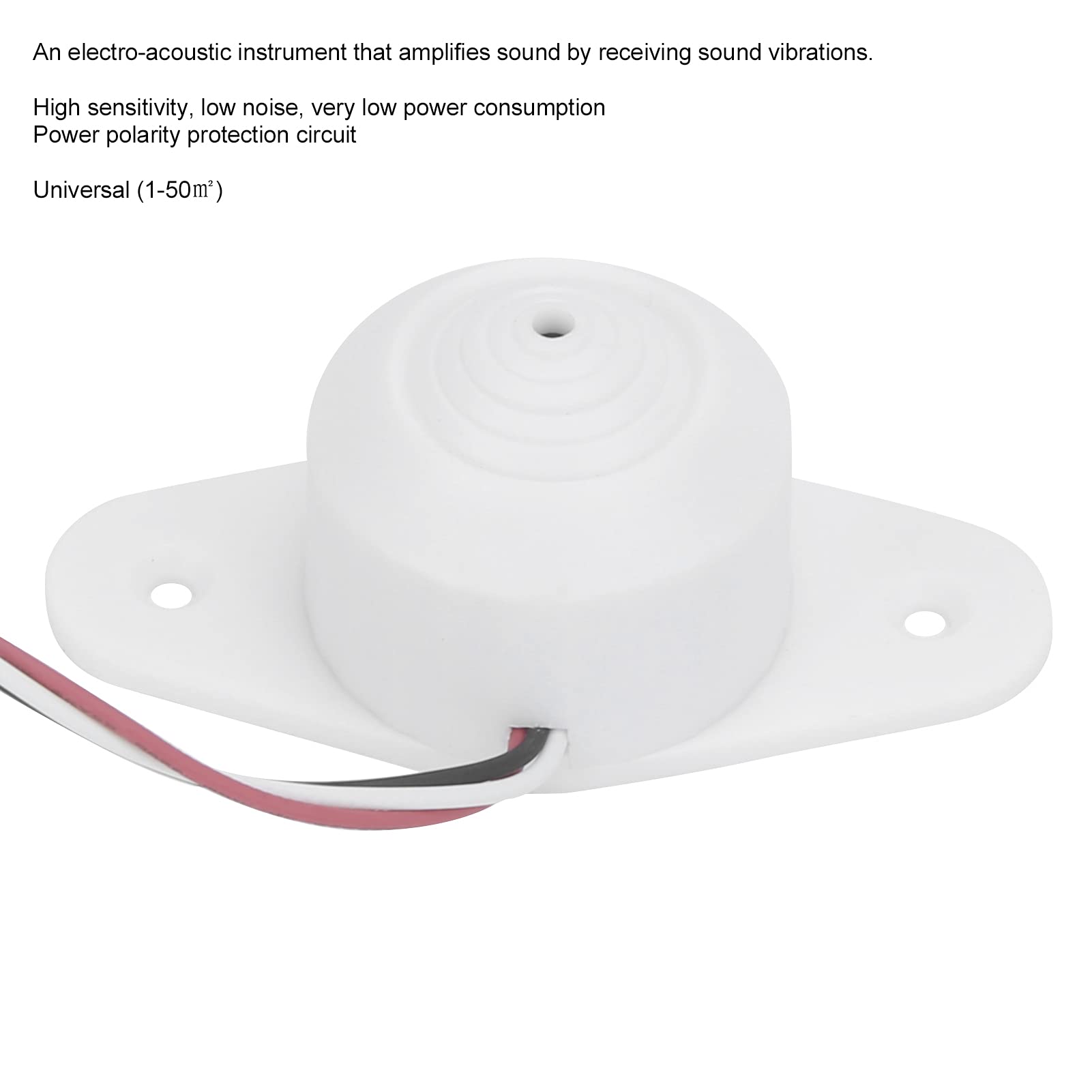 Dioche High Quality Microphone Mic Audio Pickup Device for CCTV Security Camera 1000m Range 3 Wire System DVR NVR Compatible DC 9-15V - View 2 of 9