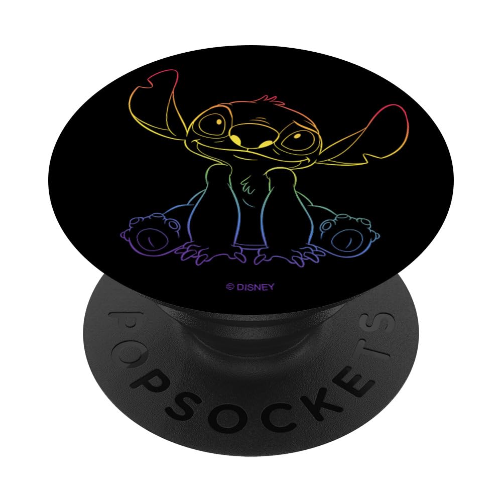 Disney Disney Lilo and Stitch Rainbow Gradient Stitch PopSockets Adhesive PopGrip for Easy Phone Grip and Stand