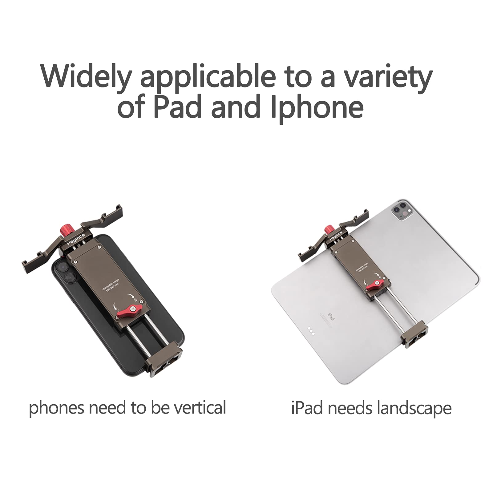 Poyinco Poyinco Flexible Adjustable Tripod Mount Adapter for iPad Mini iPad Pro Surface Pro and Phones - View 5 of 7