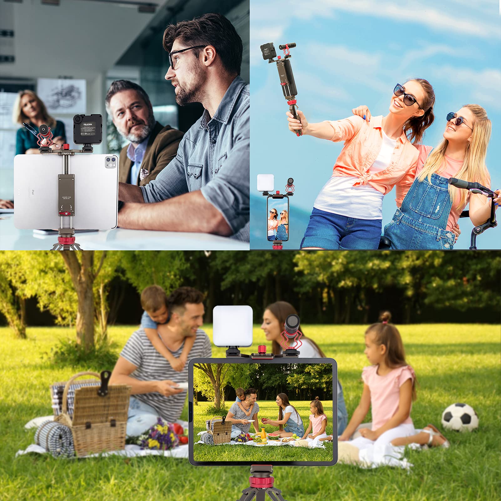 Poyinco Poyinco Flexible Adjustable Tripod Mount Adapter for iPad Mini iPad Pro Surface Pro and Phones - View 7 of 7